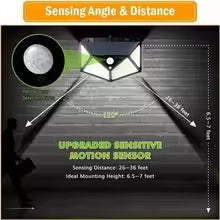 1/2/4/6Pcs 100 LED Wall Lights Outdoor Solar Lamp PIR Motion Sensor Solar Powered Sunlight Street Light for Garden Decoration